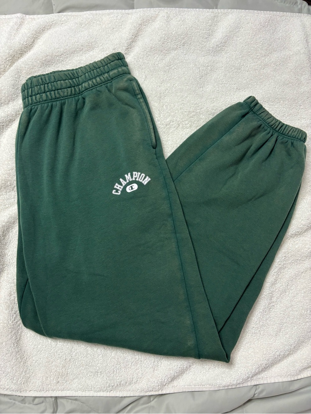 Champion Green Joggers with White Logo